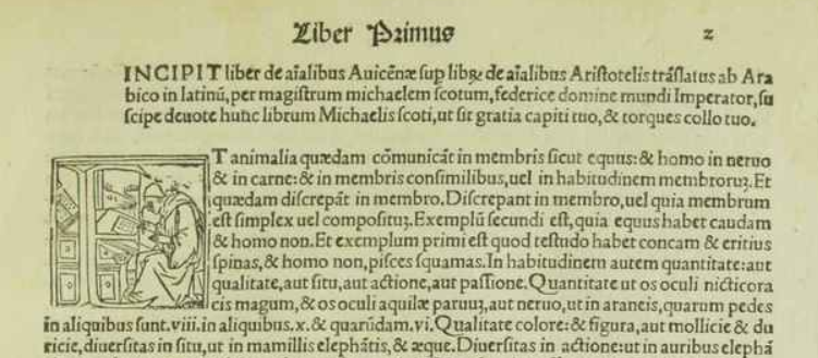 Ausschnitt “De Animalibus” von Avicenna. Lizenz CC BY-NC 2.0 AT https://phaidra.univie.ac.at/o:149733