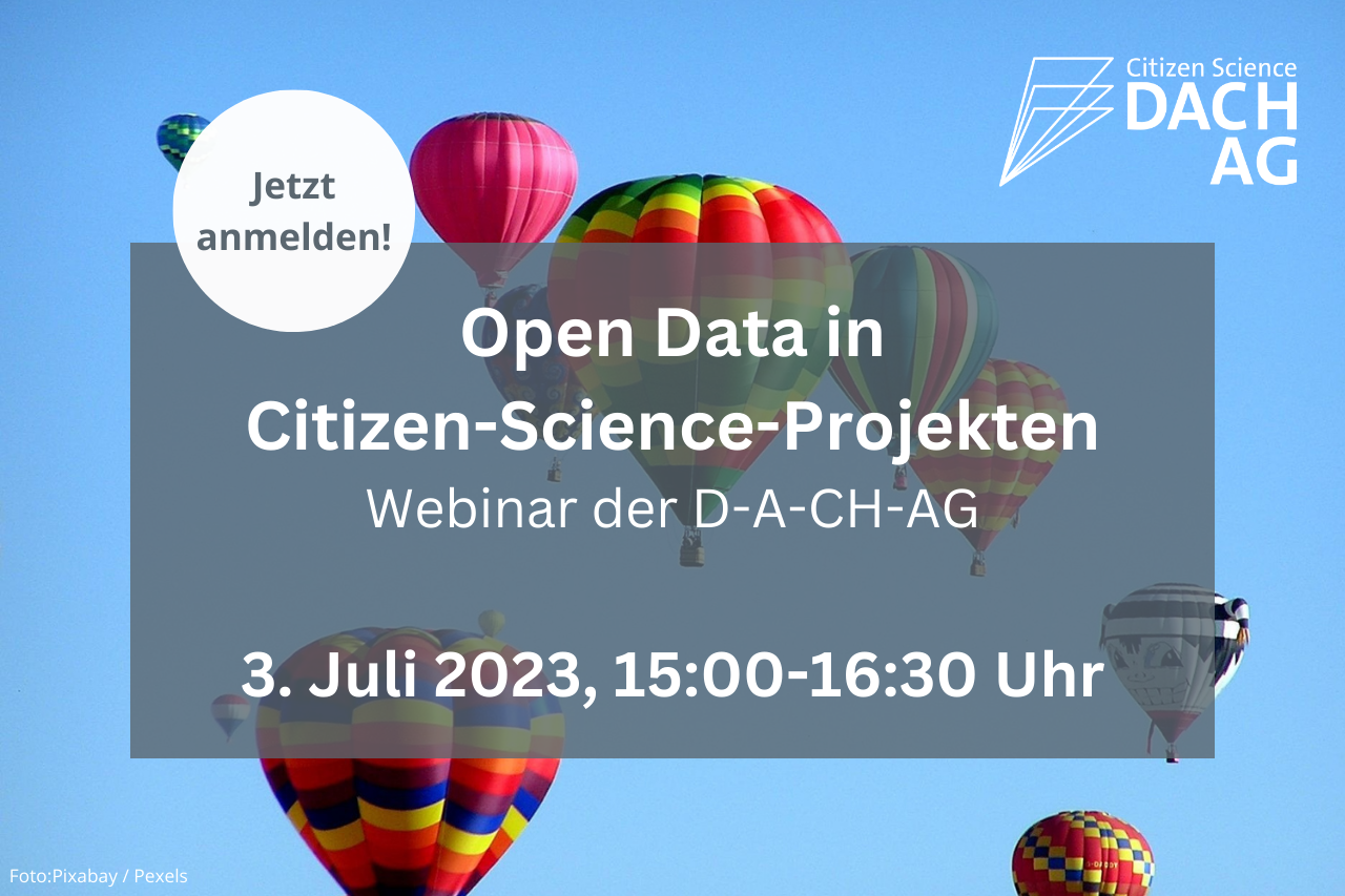 Jetzt anmelden! Open Data in Citizen-Science-Projekten