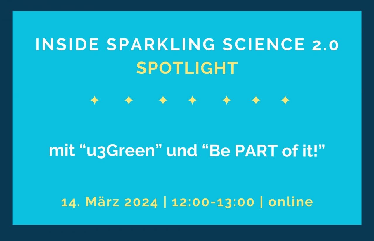 Veranstaltungsbanner Inside Sparkling Science 2.0 - Spotlight