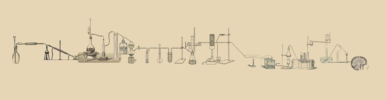 graphic of tools for a chemical laboratory