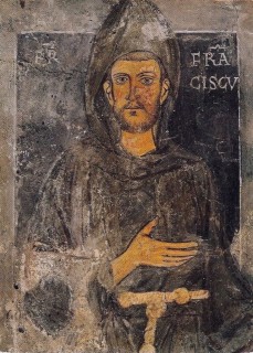 angeblich älteste Abbildung von Franziskus von Assisi auf einer Steintafel